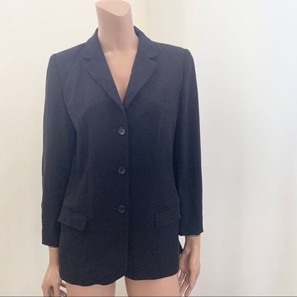 Calvin Klein Collection black 100% wool blazer 6 - Picture 1 of 6